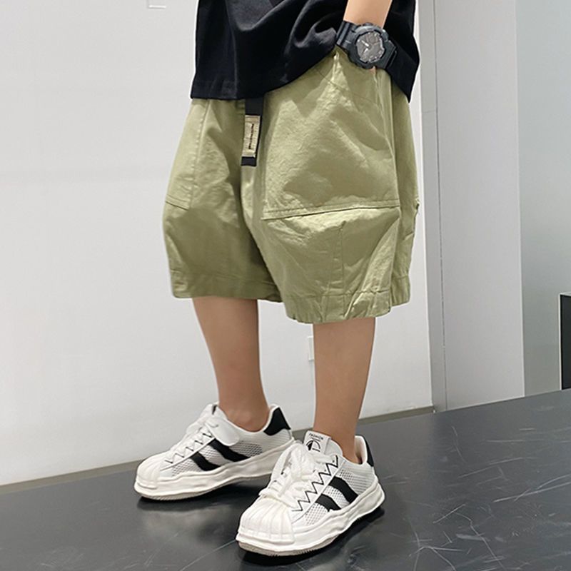 Quần kaki bé trai JALAIRO, quần short kaki cho bé phối dây nịt