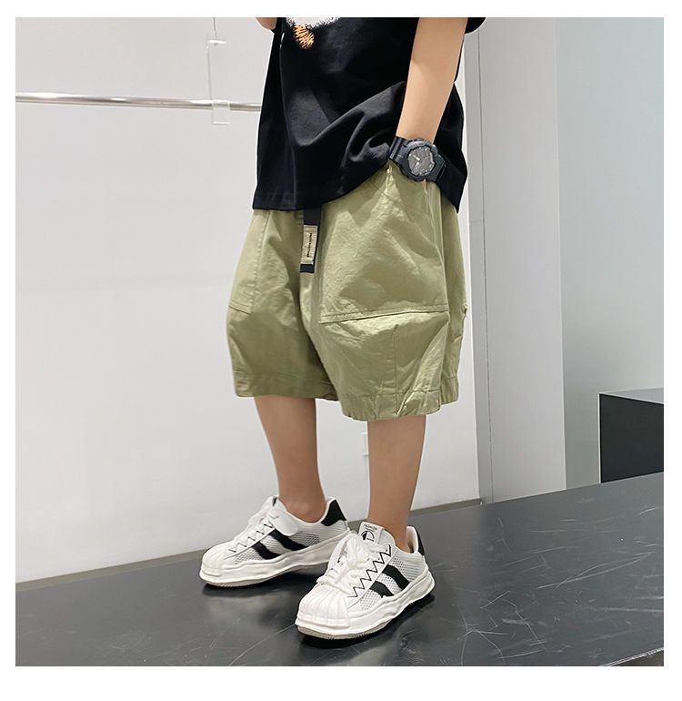 Quần kaki bé trai JALAIRO, quần short kaki cho bé phối dây nịt