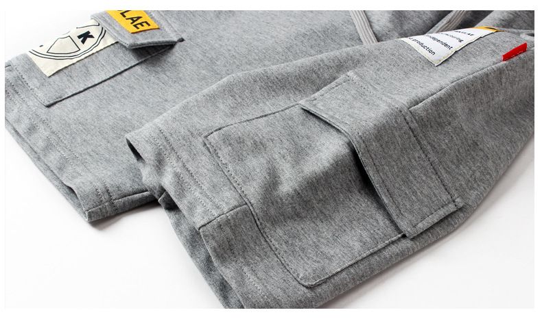 Quần thun trẻ em size đại TrueKids, Quần short thun cho bé trai phối túi nắp bên hông