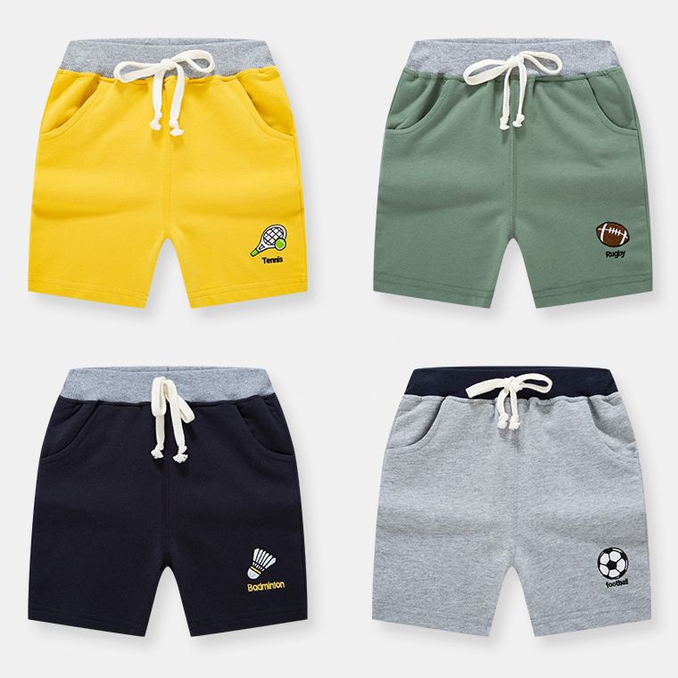 Quần thun bé trai BE TOP, quần short cho bé họa tiết thêu thể thao