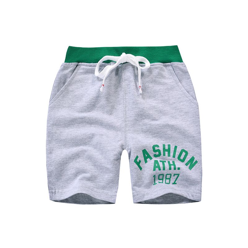 Quần thun bé trai BE TOP, quần short cho bé họa tiết in Fashion 1987