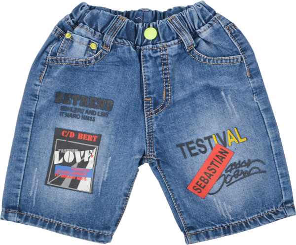  Quần short jean bé trai TrueKids Hàng Xuất Vải Mịn Mềm in testival 