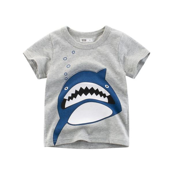  Áo thun trẻ em 27Kids, áo thun ngắn tay bé trai in hình cá mập lớn 