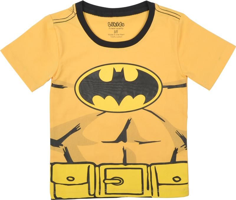 Bộ siêu nhân batman cho bé trai TrueKids, chất cotton 4 chiều quần phối vàng logo batman