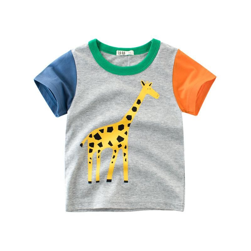Áo Thun Bé Trai 27Kids In Động Vật Ngộ Nghĩnh Hàng Xuất Khẩu