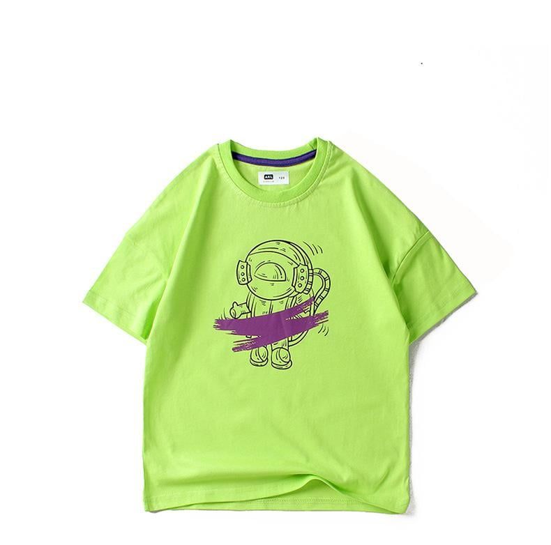Áo thun trẻ em size đại TrueKids, Áo thun ngắn tay bé trai in hình phi hành gia
