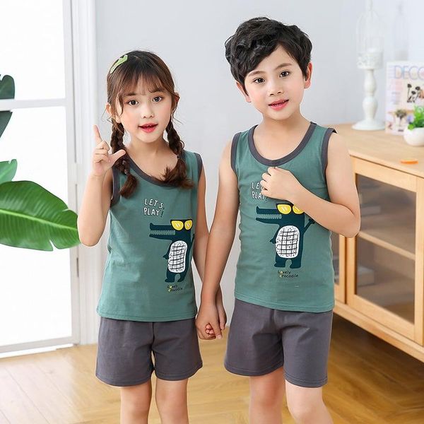  Đồ bộ trẻ em TrueKids, đồ bộ sát nách cho bé trai và bé gái phối hoạt hình 