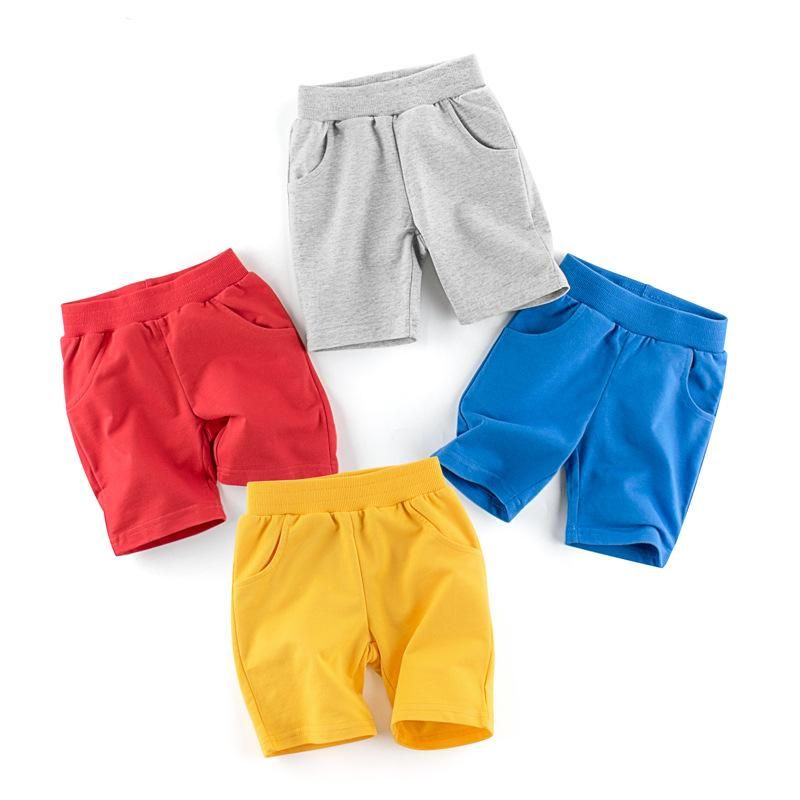 Quần thun bé trai 27KIDS, quần short cho bé trai thun trơn nhiều màu