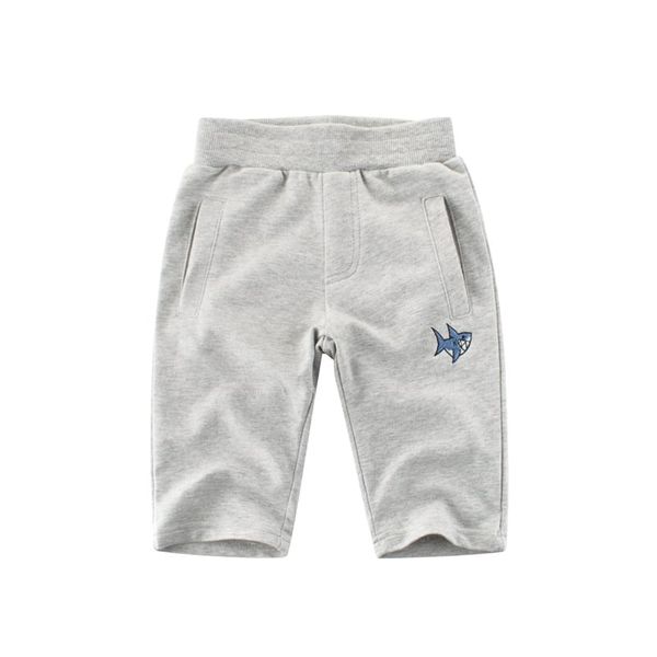  Quần short bé trai 27Kids, quần thun họa tiết thêu cá mập chất cotton hàng xuất 