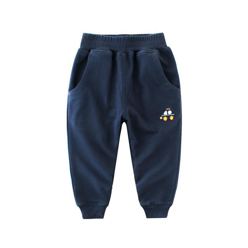 Quần thun bé trai 27KIDS, quần dài thun cho bé trai thêu ô tô