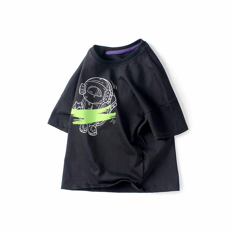 Áo thun trẻ em size đại TrueKids, Áo thun ngắn tay bé trai in hình phi hành gia