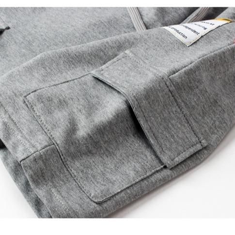 Quần thun trẻ em size đại TrueKids, Quần short thun cho bé trai phối túi nắp bên hông