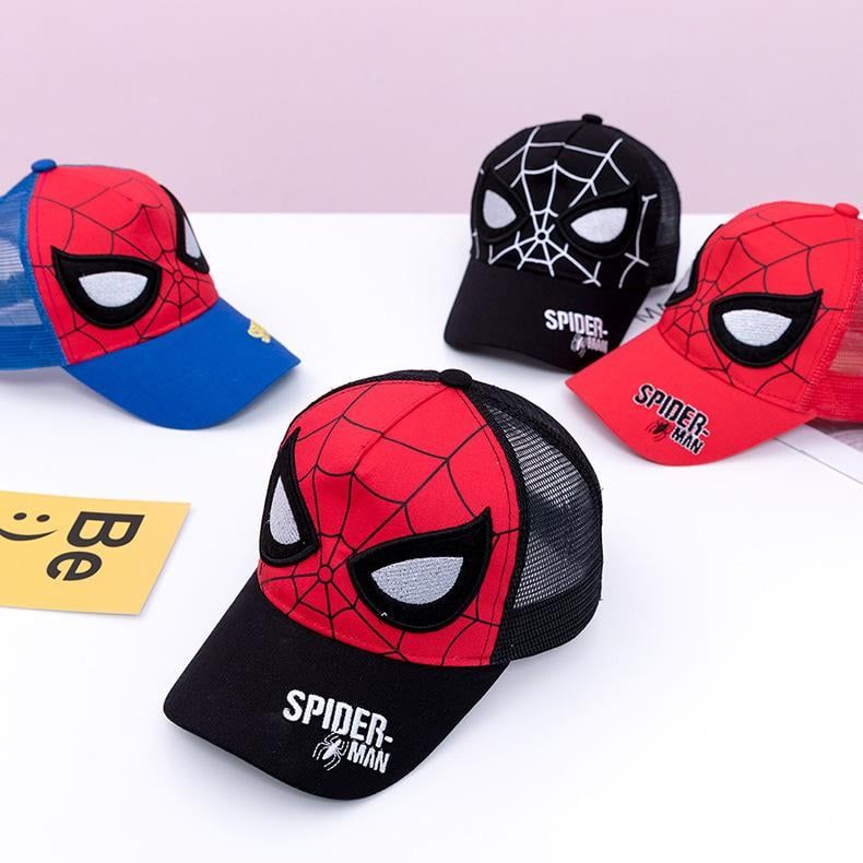 Mũ siêu nhân nhện cho bé trai TrueKids, nón thêu siêu nhân nhện cho bé 3 - 8 tuổi