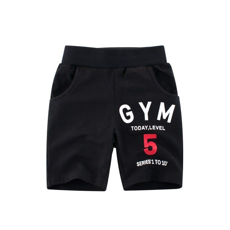 Quần thun bé trai 27Kids, Chất Cotton Có Túi In Số Hàng Xuất