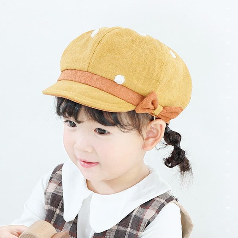 Mũ Baker Boy Cho Bé Gái TrueKids Có Nơ Phong Cách Hàn Quốc Cực Đẹp