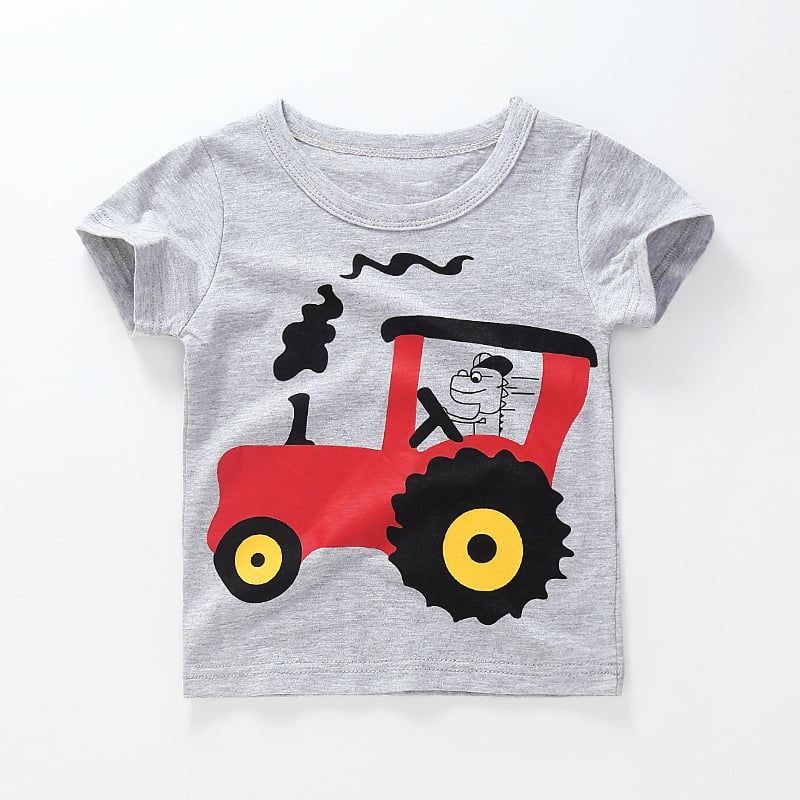Áo thun bé trai truekids áo phông chất cotton 100% nhiều hình in hàng xuất