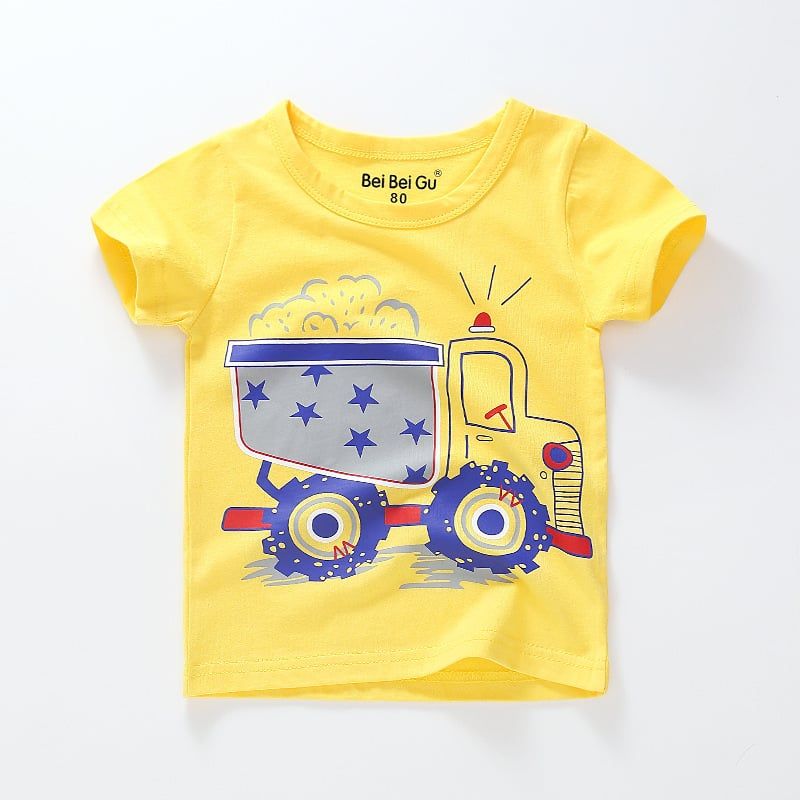 Áo thun bé trai truekids áo phông chất cotton 100% nhiều hình in hàng xuất