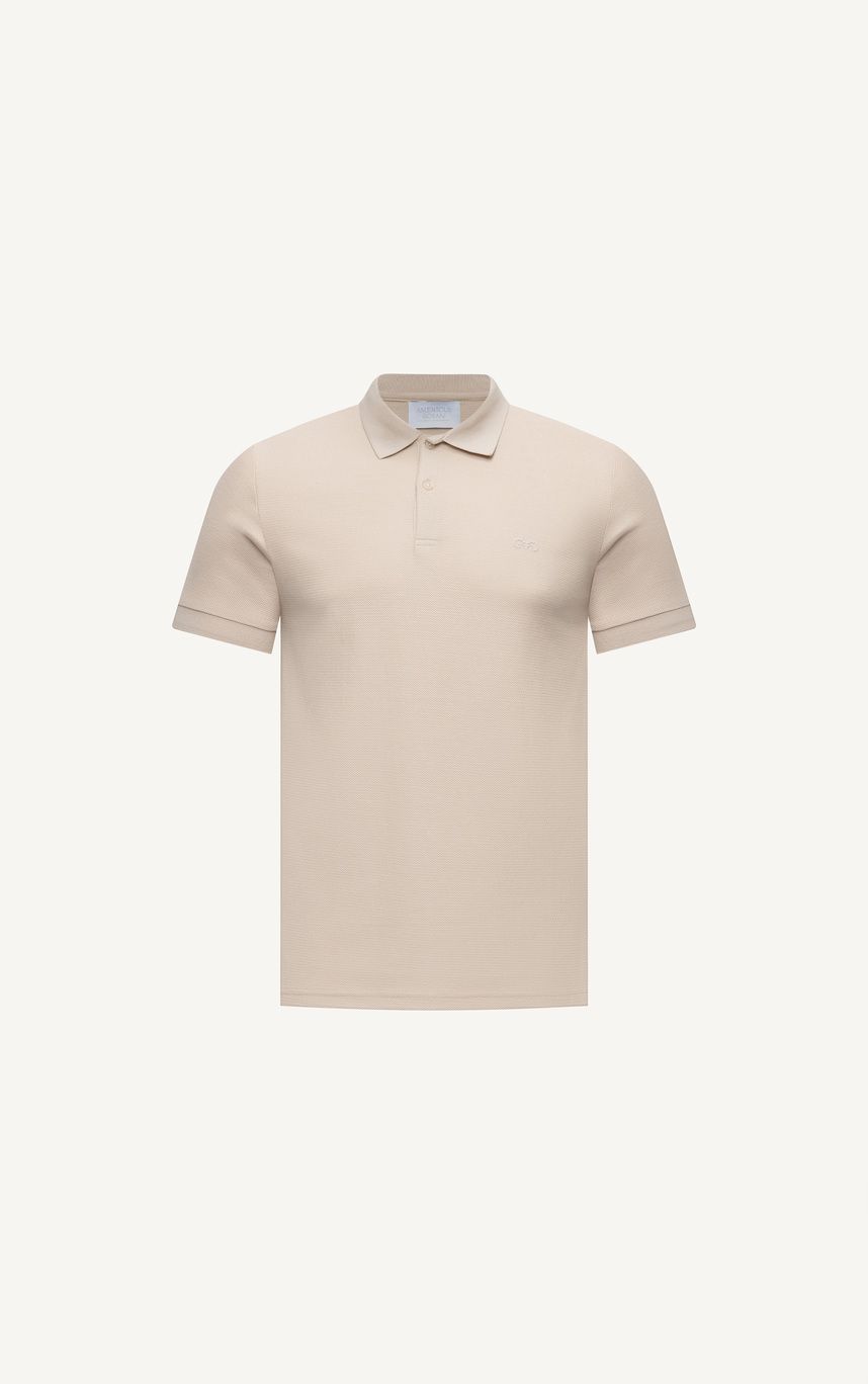 AG02 SIGNATURE SLIMFIT POLO - BEIGE