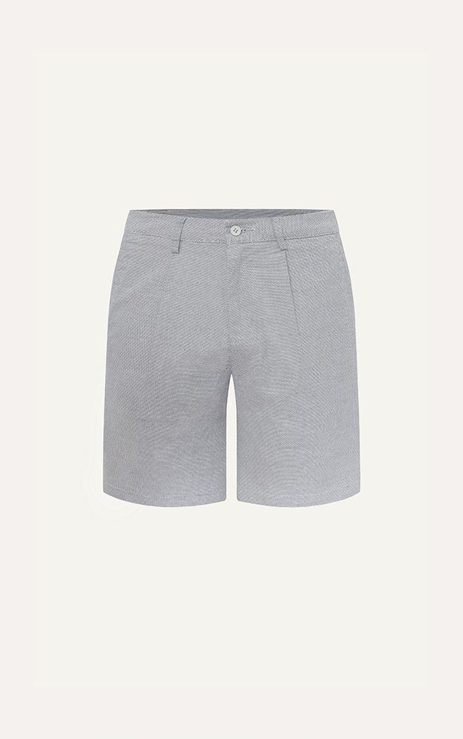  AG511 STUDIO SLIMFIT NEW PLEATED CHINO BASIC SHORT - LIGHT GREY 