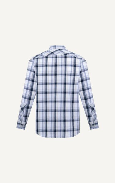  AG310 CHECK SHIRT LINE GREY WITH WHITE 