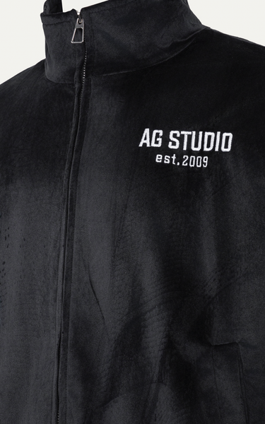  AG15 FACTORY LOOSE FIT BASIC BOMBER JACKET - BLACK 