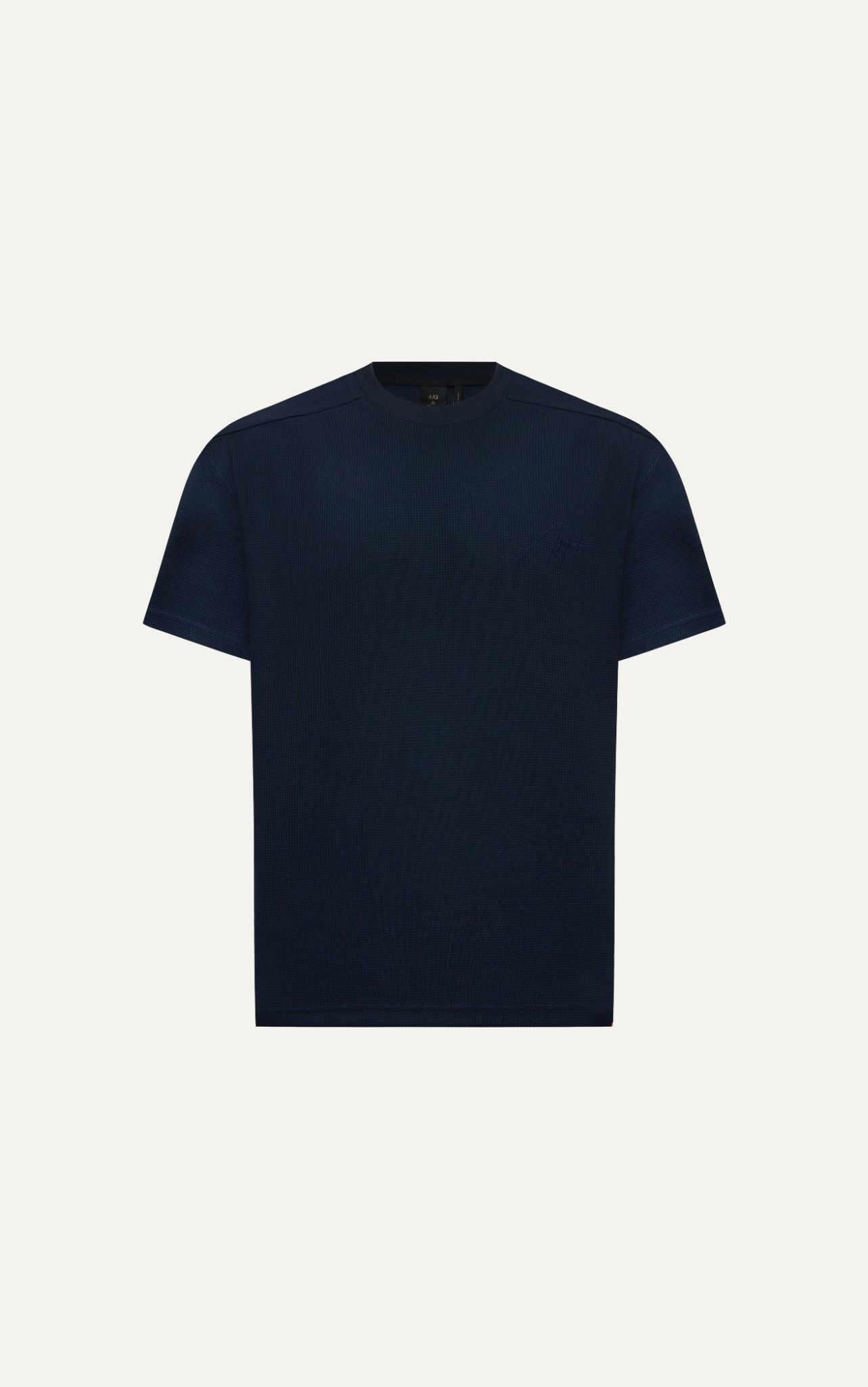 AG09 PREMIUM LOOSE FIT HANDWRITTEN LOGO T-SHIRT - DARK BLUE
