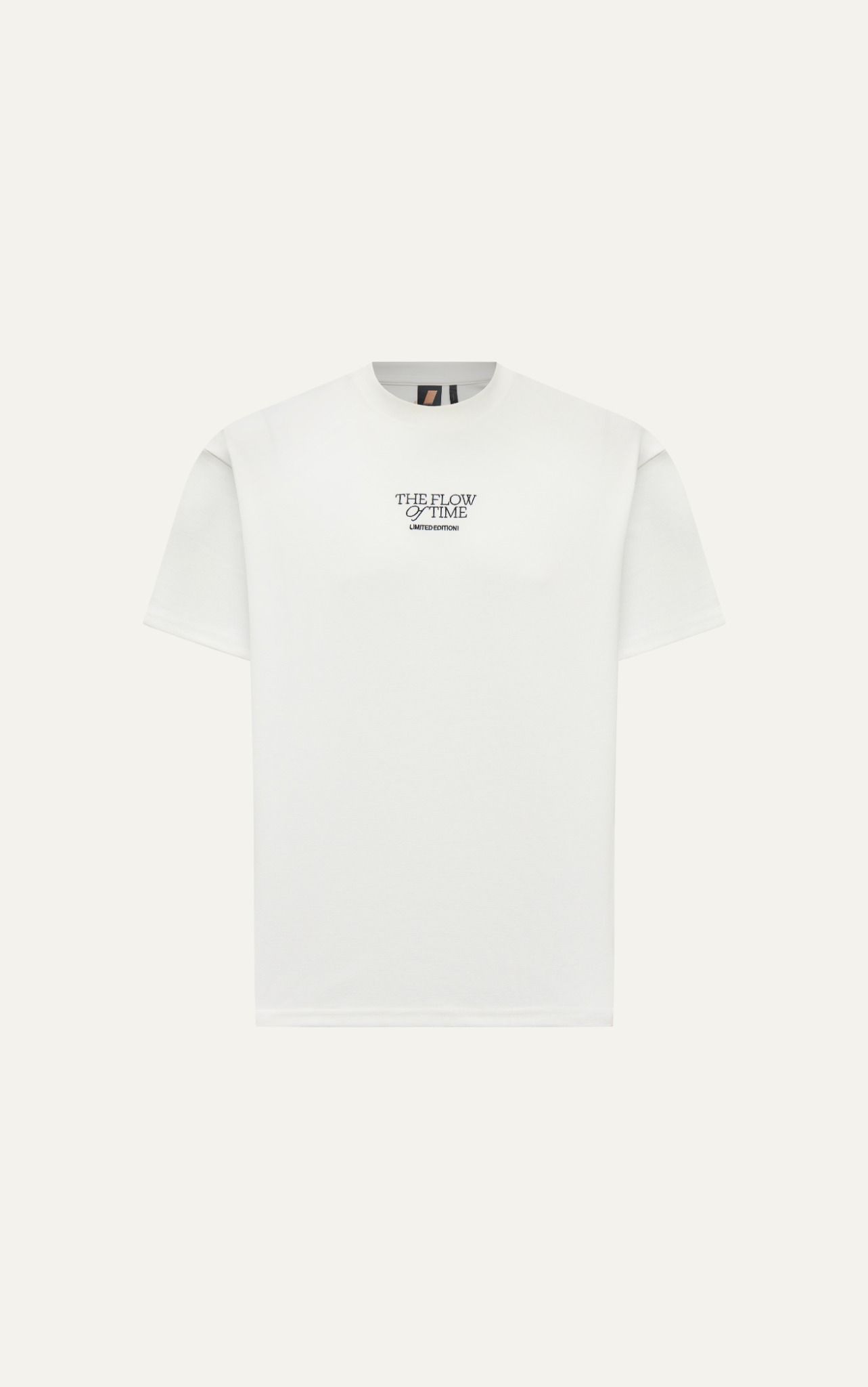 AG702 STUDIO LOOSE FIT "THE FLOW OF TIME" T-SHIRT - WHITE