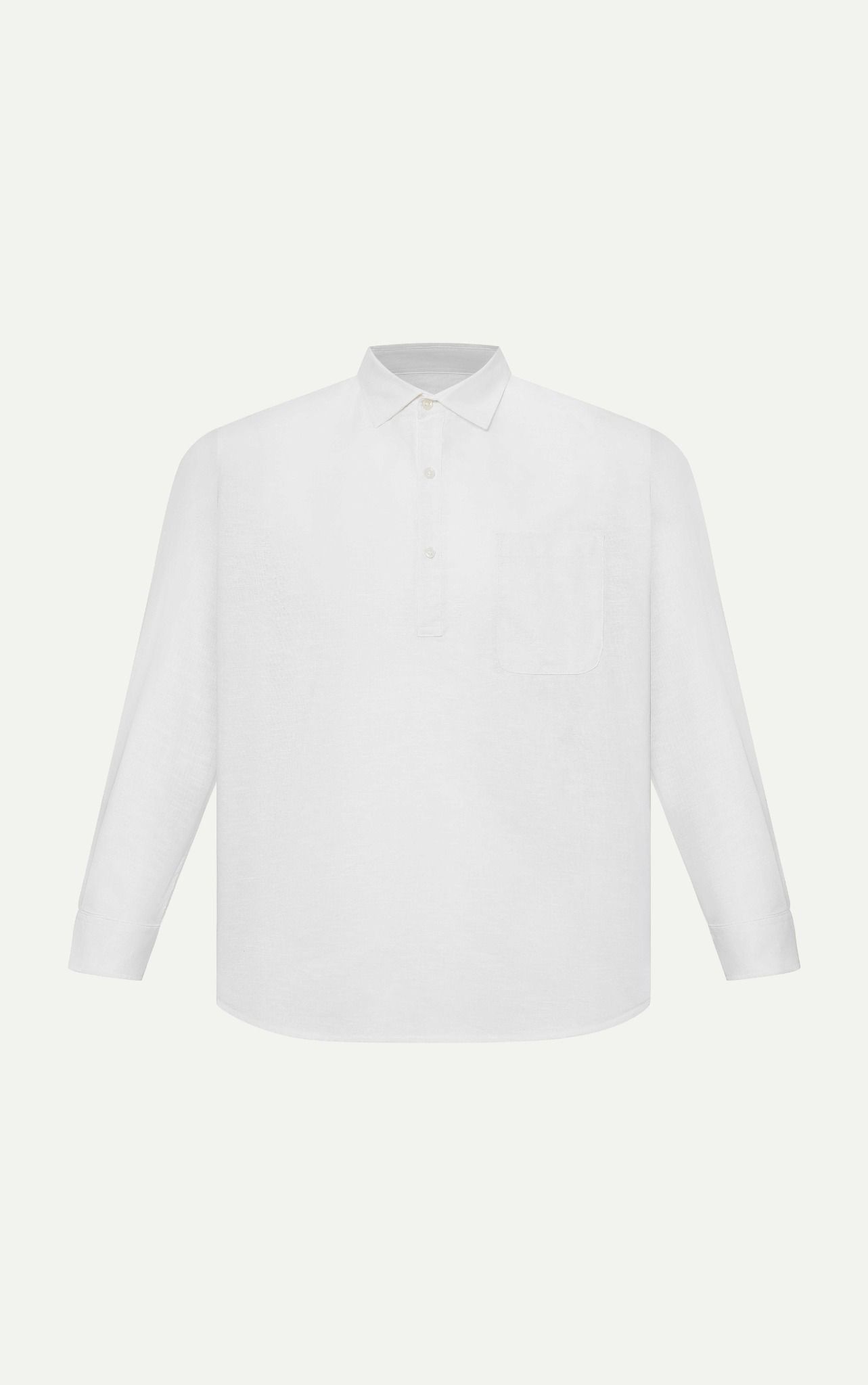 AG540 STUDIO REGULAR FIT LINEN SHIRT - WHITE