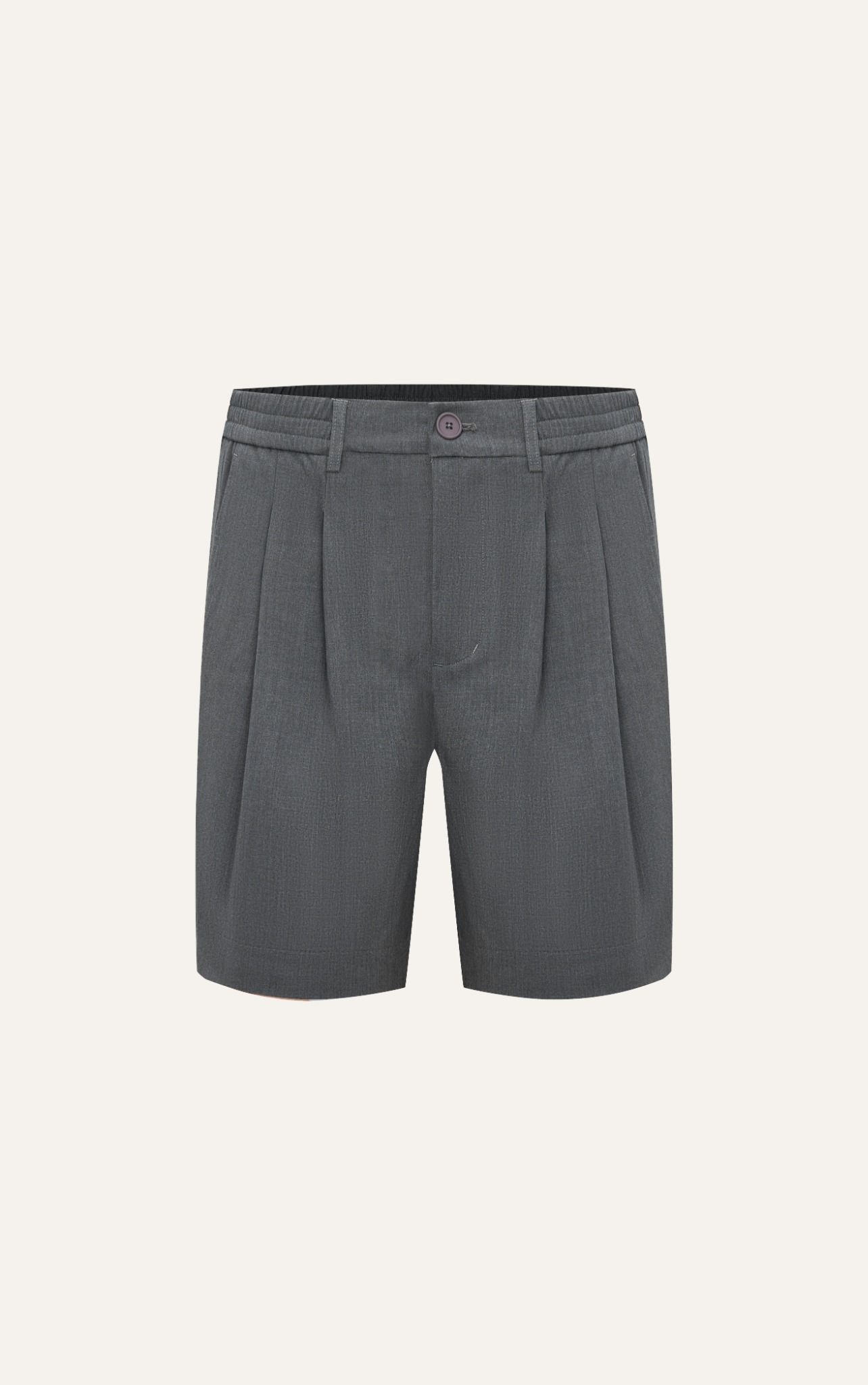 AG18 STUDIO LOOSE FIT PLEATED SHORT - GREY
