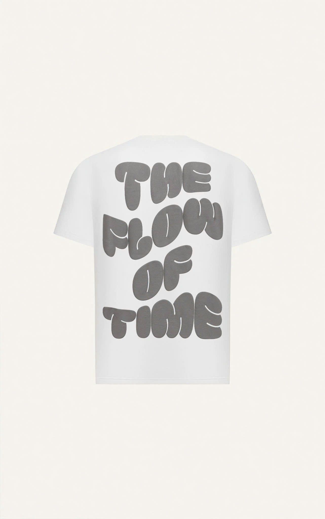 AG15 STUDIO LOOSE FIT BUBLE PRINTED LOGO T-SHIRT - WHITE