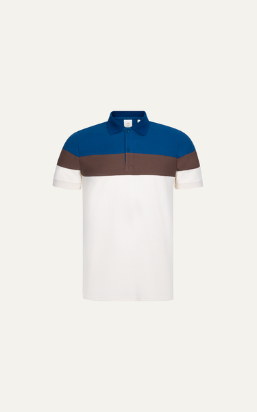  AG78 PREMIUM SLIMFIT POLO - OCHRE WHITE