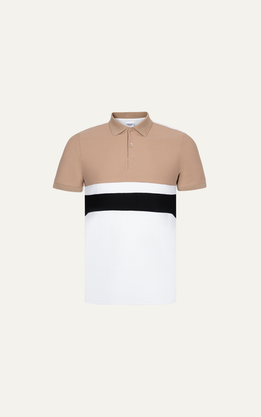  T66 FACTORY SLIMFIT POLO WITH MIX COLOR - BROWN