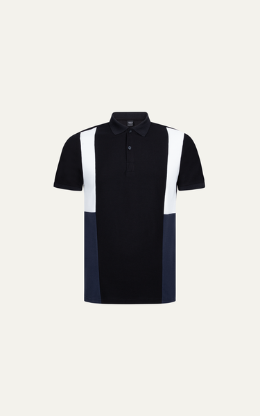  T65 FACTORY SLIMFIT STRIPED POLO - BLACK