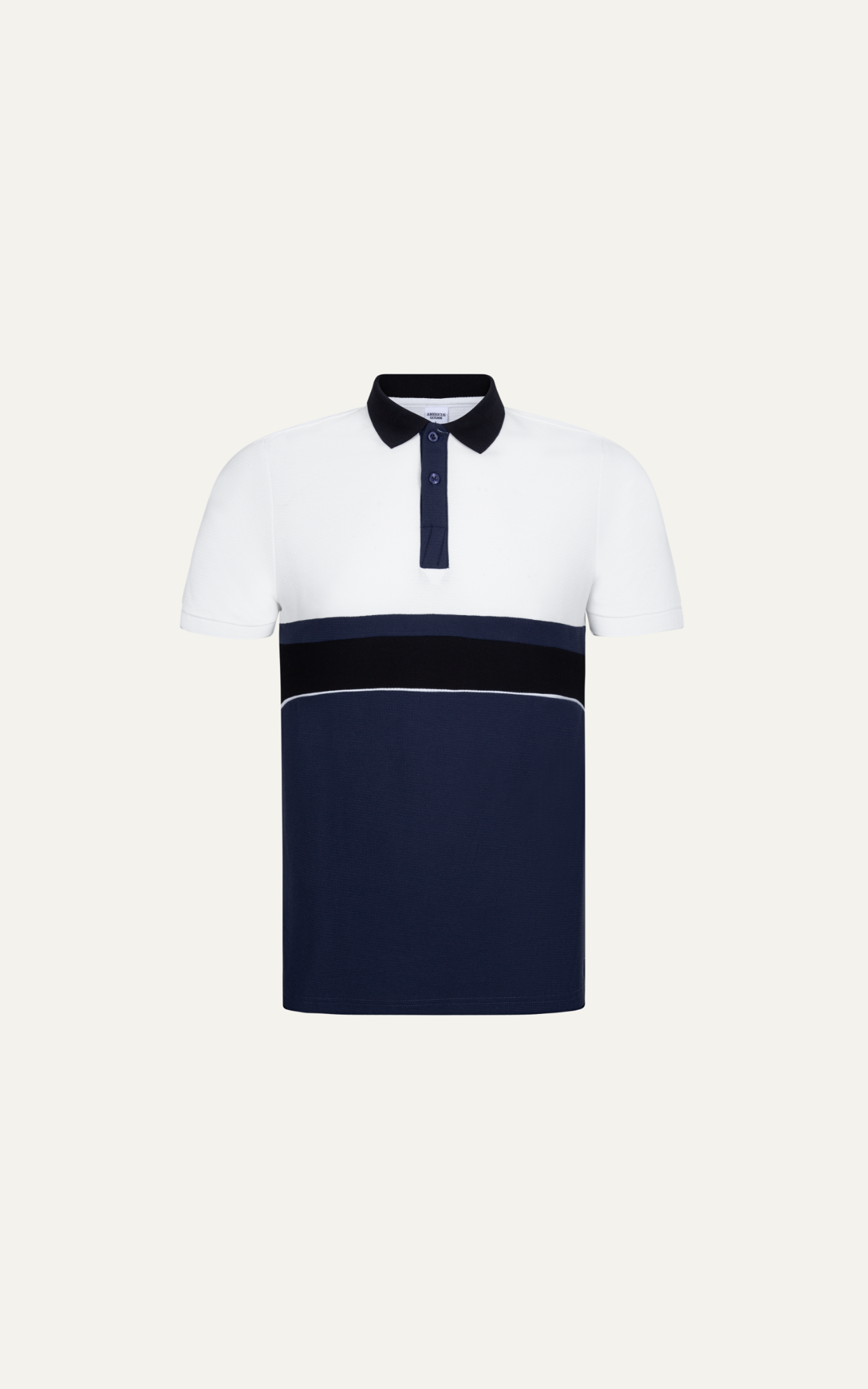 T68 FACTORY SLIMFIT STRIPED POLO - DARK BLUE