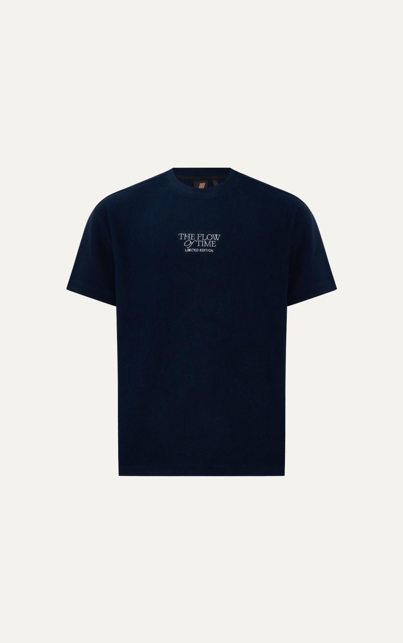 AG07 STUDIO LOOSE FIT "THE FLOW OF TIME" T-SHIRT - DARK BLUE