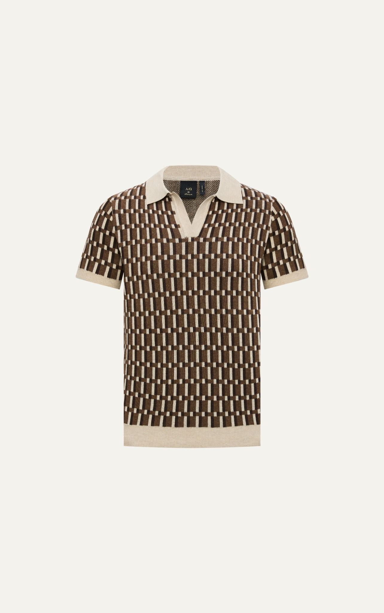 AG749 PREMIUM REGULAR FIT KNIT POLO - BEIGE