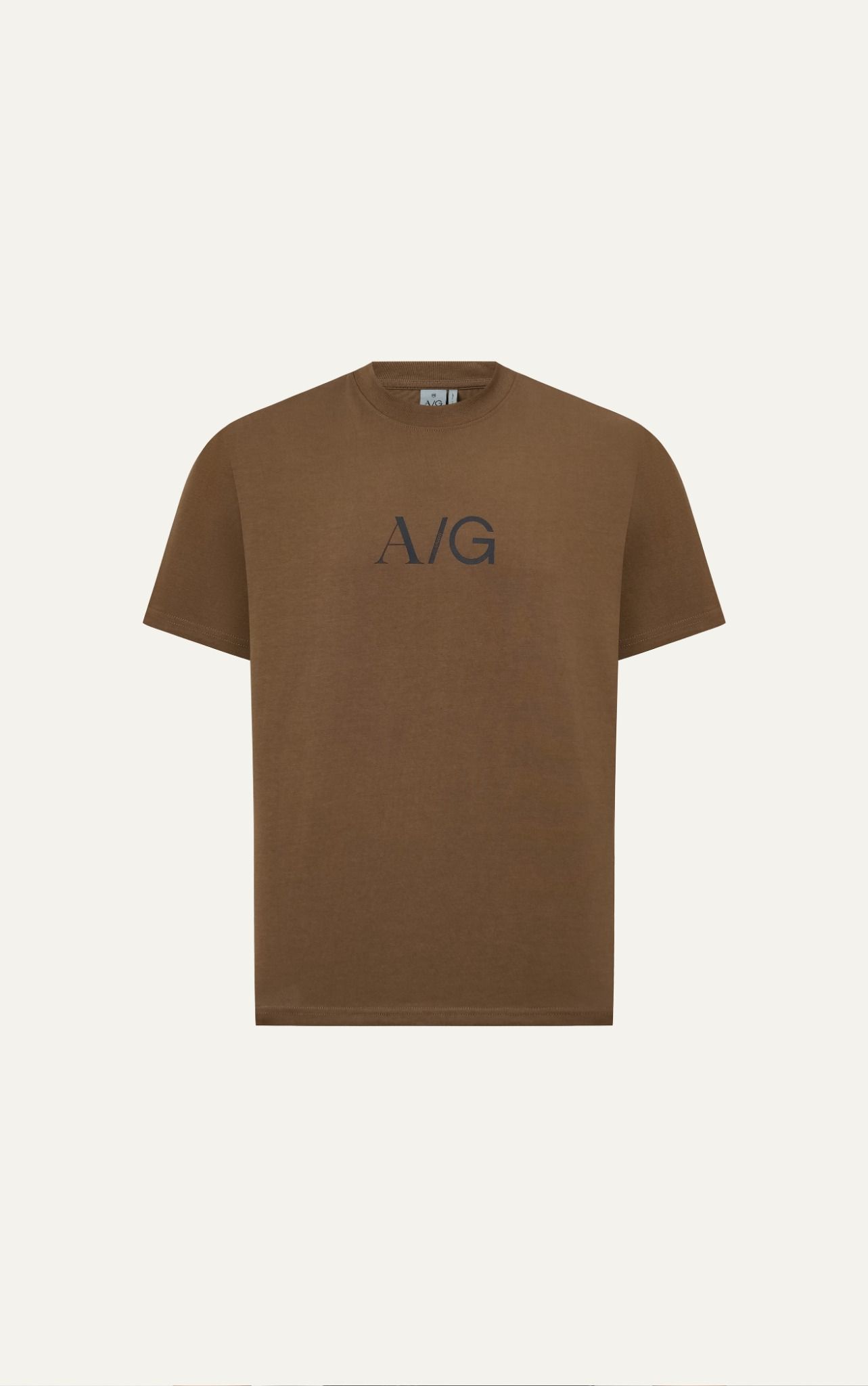 T738 FACTORY LOOSE FIT BIG LOGO T-SHIRT - BROWN