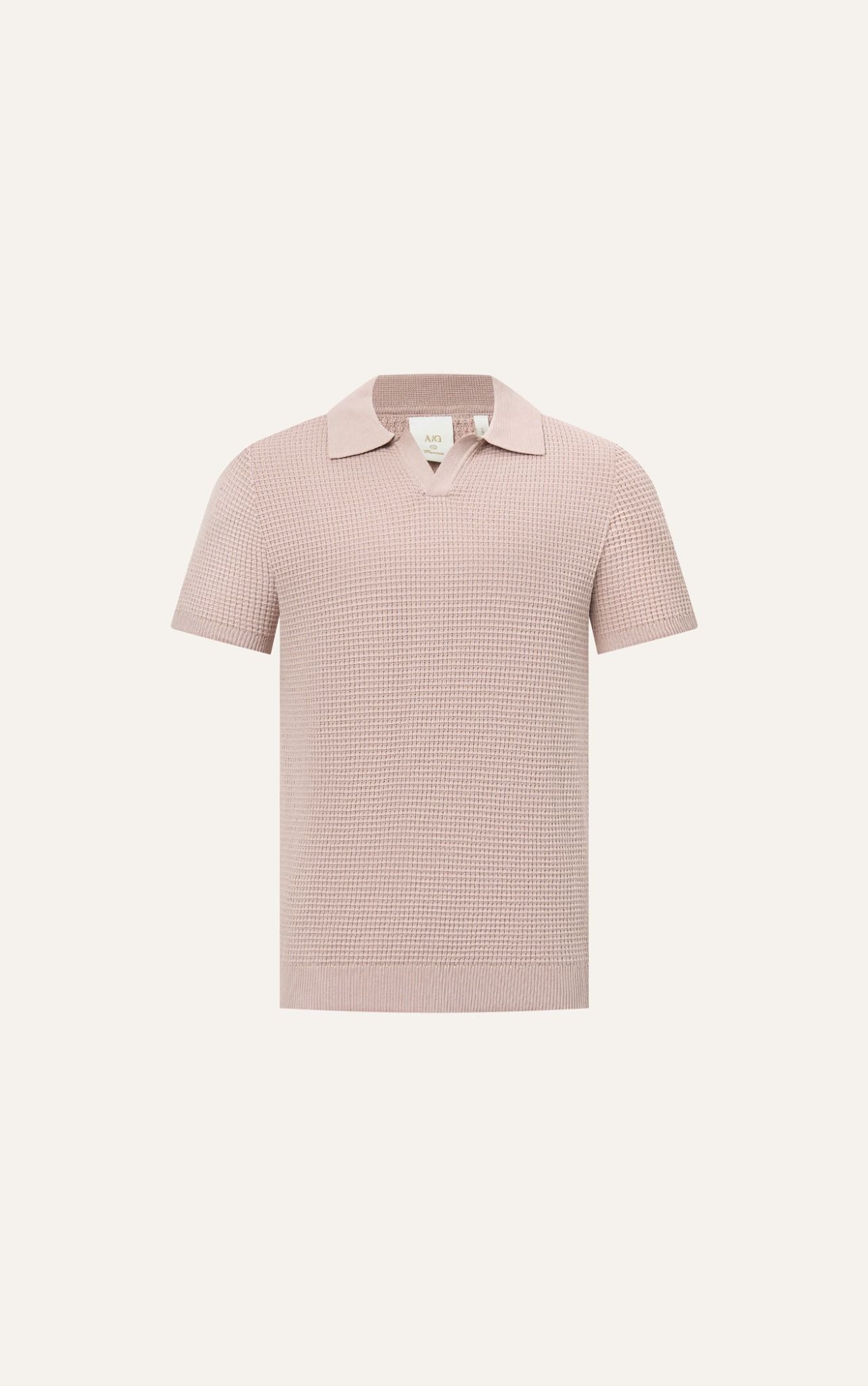AG739 PREMIUM REGULAR FIT KNIT POLO - PINK