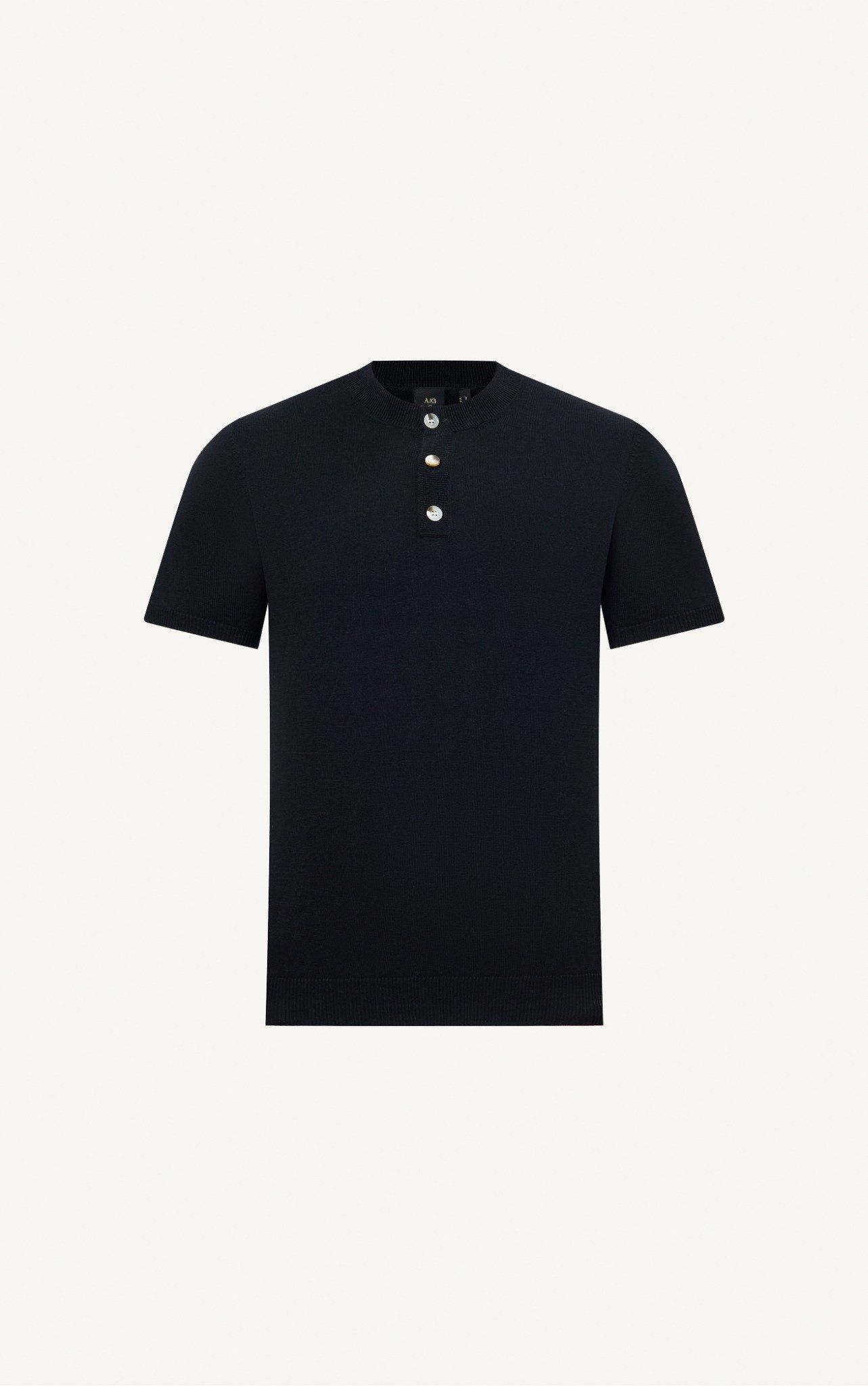 AG607 PREMIUM REGULAR FIT KNIT T-SHIRT - BLACK