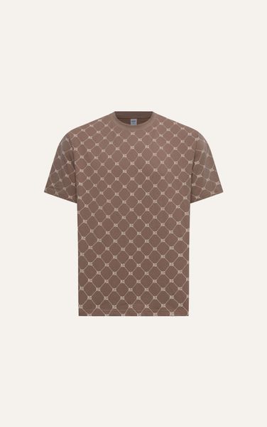  AG62 FACTORY OVERSIZE MONOGRAM T-SHIRT - BROWN