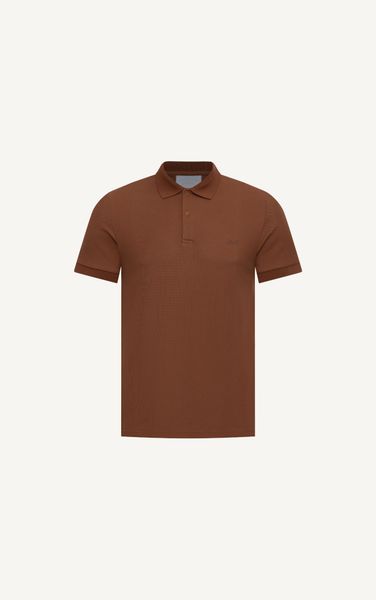  AG02 SIGNATURE SLIMFIT POLO - BROWN