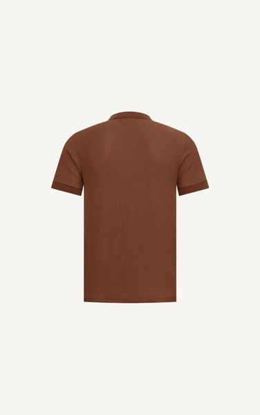  AG02 SIGNATURE SLIMFIT POLO - BROWN 