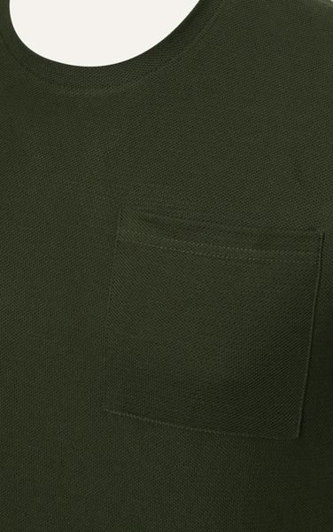  AG63 PREMIUM REGULAR FIT BASIC POCKET T-SHIRT - DARK GREEN 