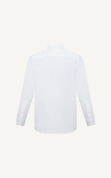  AG293 ESSENTIAL LINEN SHIRT WITH POCKET IN WHITE 