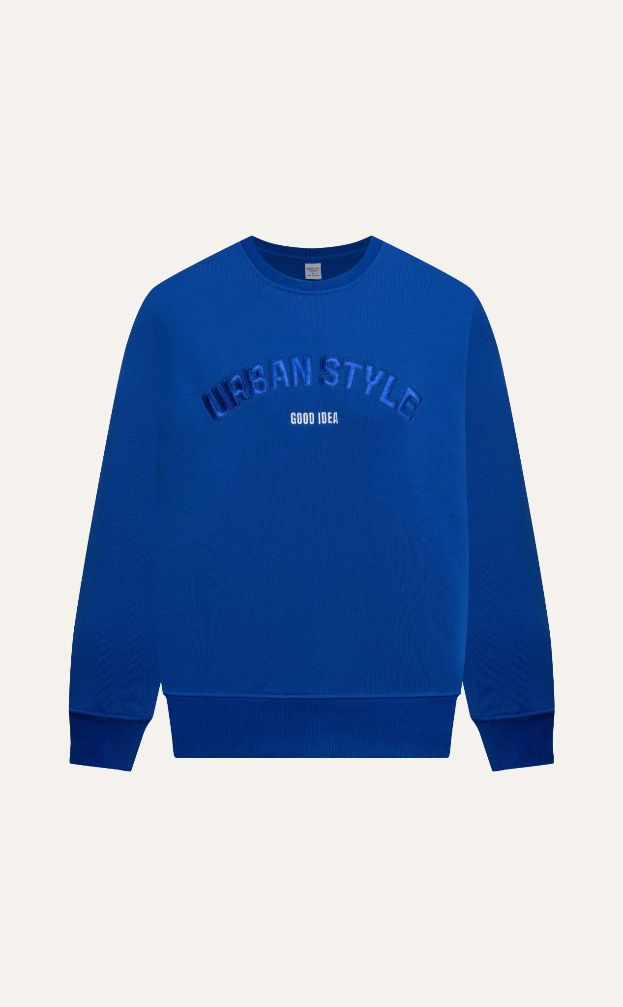 AG694 STUDIO OVERSIZE EMBROIDERED SWEATER - DARK BLUE