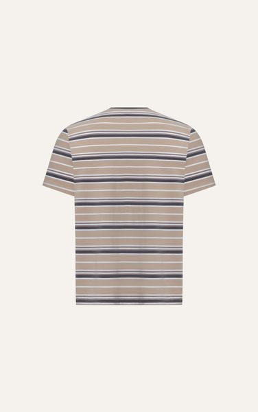  T68 FACTORY REGULAR FIT T-SHIRT HORIZONTAL STRIPED - BEIGE 