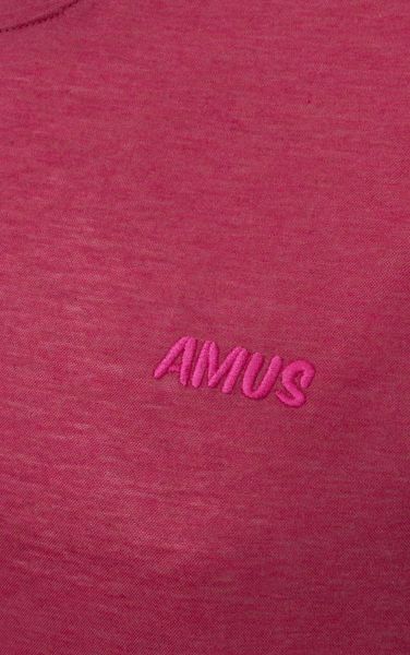  AG60 FACTORY REGULAR FIT EMBROIDERED "AMUS" T-SHIRT - PINK 