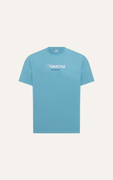  AG90 FACTORY OVERSIZE PRINTED "NEUTRAL" T-SHIRT - SKY BLUE