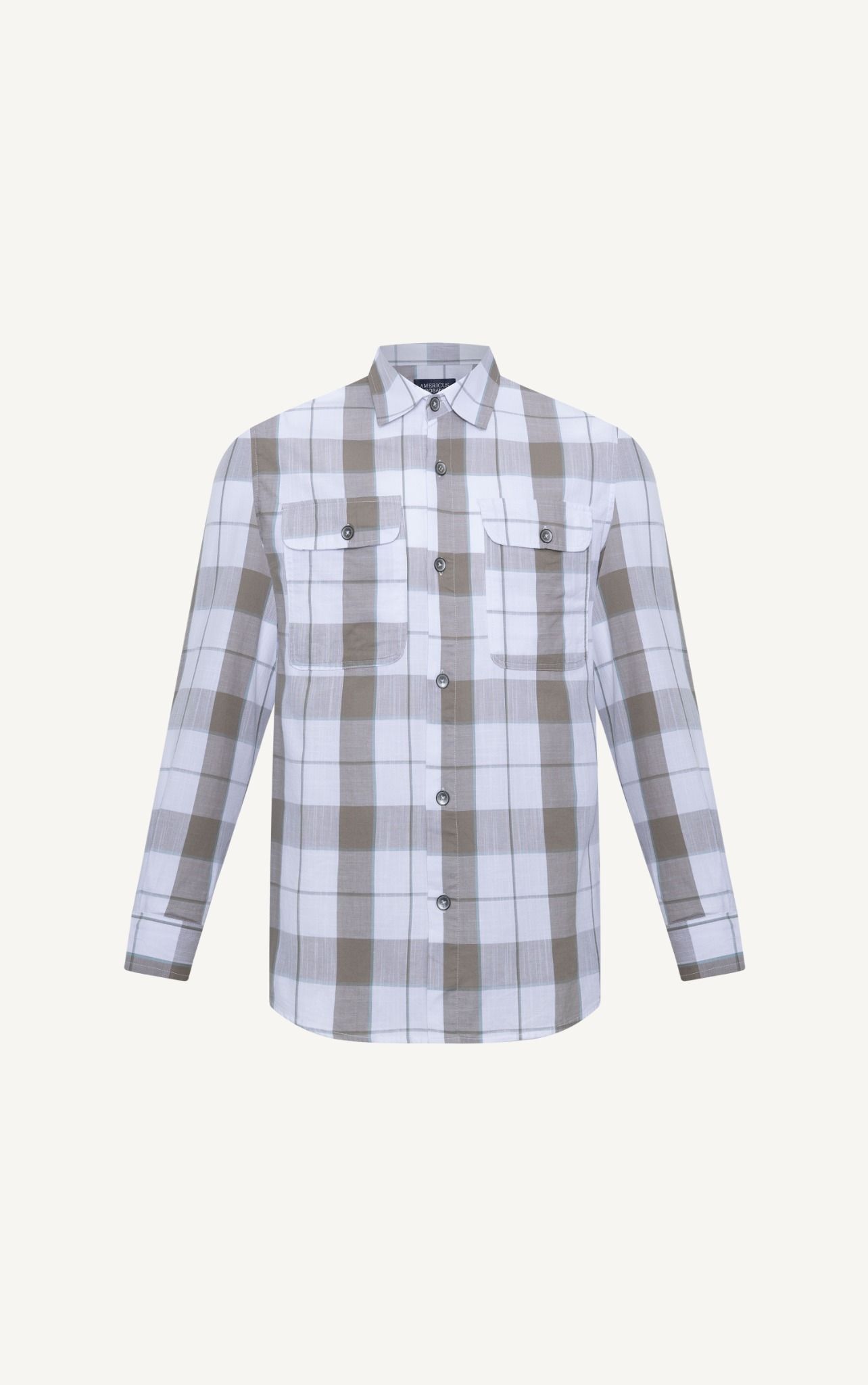  AG16 FACTORY REGULAR FIT MIX COLOR CHECKED SHIRT - BROWN 