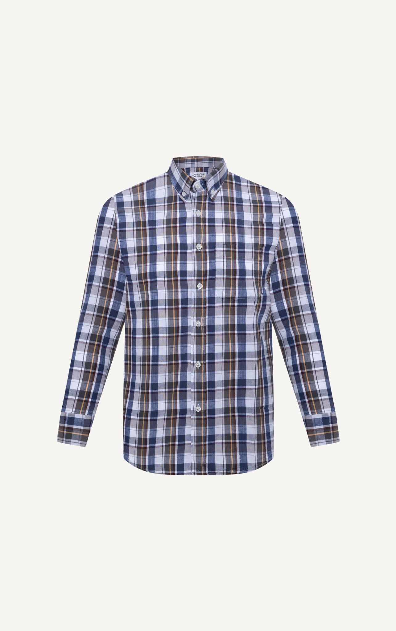  AG311 FACTORY REGULAR FIT MIX COLOR CHECKED SHIRT - YELLOW 